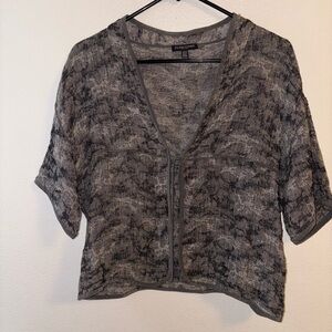 Eileen Fisher Linen Blend Cardigan Petite Medium